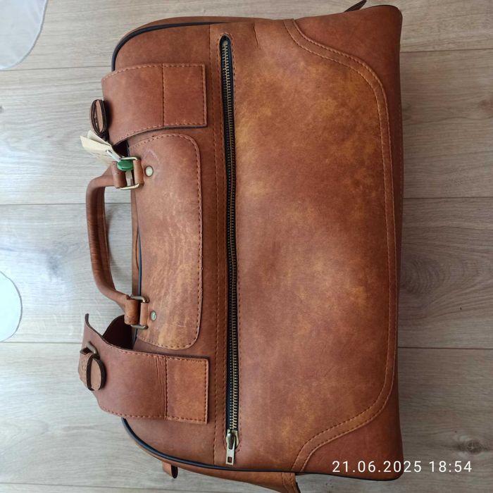 NOWA z metką! brązowa torba podróżna w stylu PRL