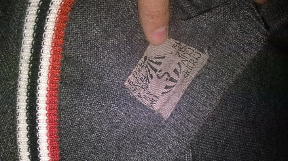 sweter męski cropp S szary