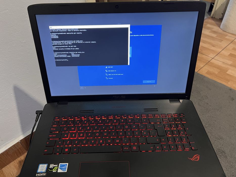 ASUS ROG GL752VW - Portátil Gaming 17.3” | i7 | 32GB RAM | SSD+HDD | Carregador incluído