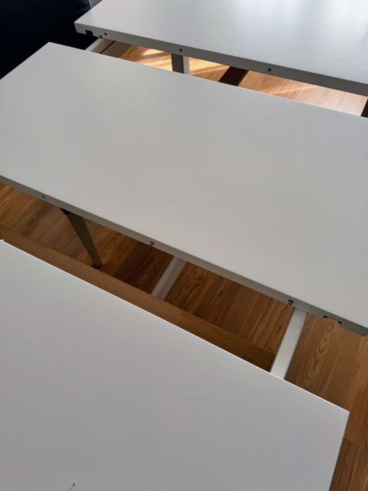 Mesa de Refeições Extensível Branca 300cm