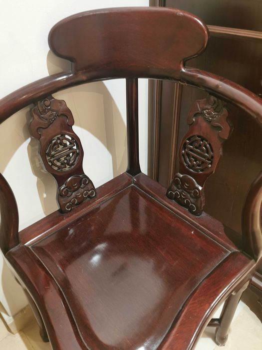 Par de cadeiras de canto ou de secretária