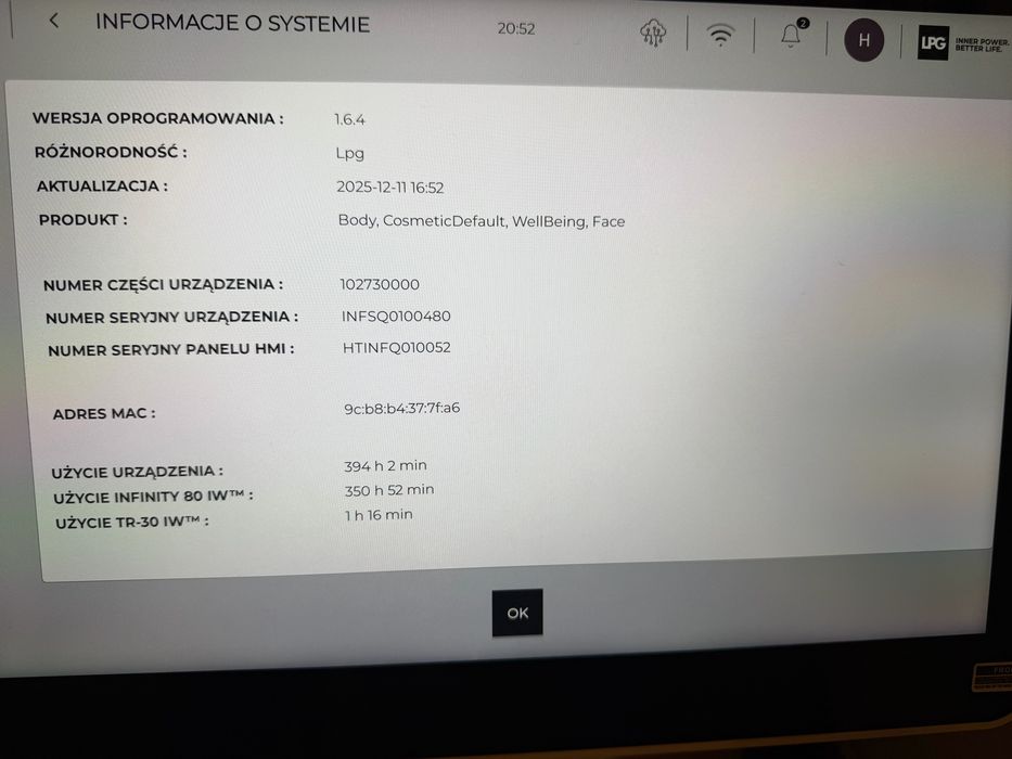 Oddam leasing  endermologia lpg infinity 2025