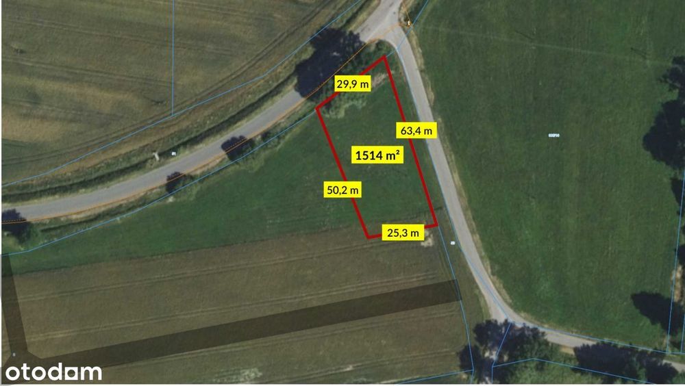 Działka budowlana Dzielna 1448 m² - Widok 2