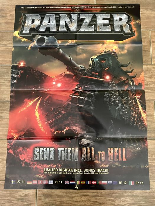 Poster Panzer - Send Them All to Hell - Original Nuclear Blast