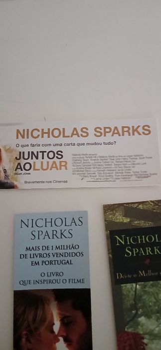 Marcadores de livros Nicholas Sparks