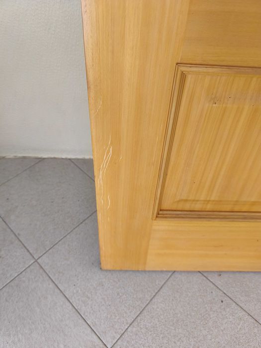 Conjunto 5 portas interiores madeira cor carvalho (2 com vidro)