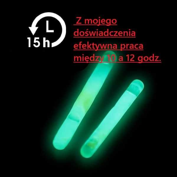 Świetliki wędkarskie 20 szt. rozm. 37 mm x 4,5 mm.