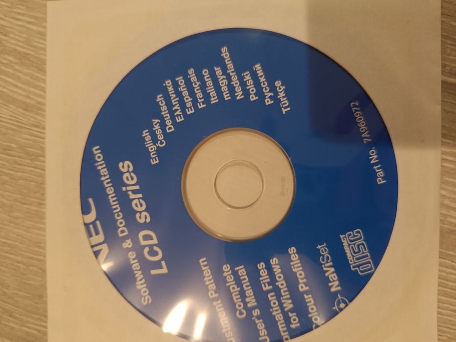 NEC AccuSync LCD instrukcja + oryginalny CD oprogramowanie