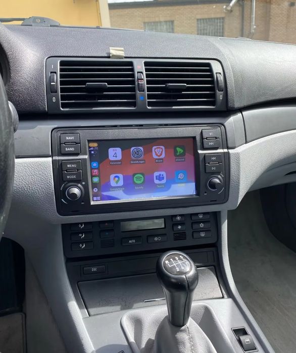Radio 2 DIN Android BMW E46 + Carplay + Android auto + GPS + Kit mãos