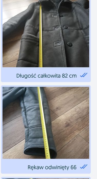 Vintage retro kożuch męski M