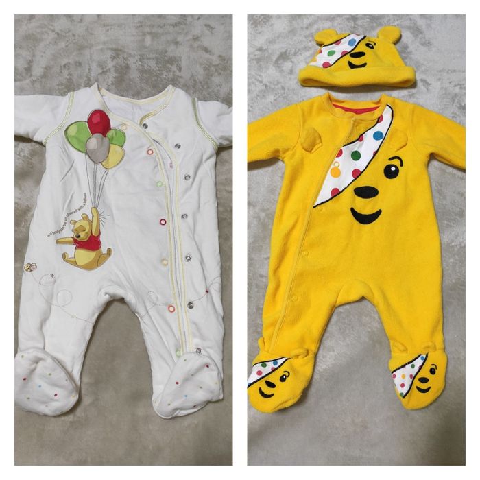 Два теплых человечка на 0-3 месяцев 62 размер George Винни Пух