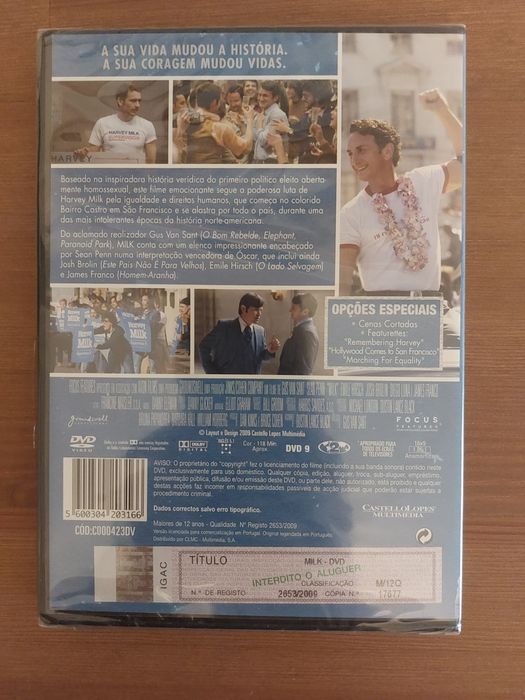DVD NOVO e SELADO - " MILK " (2008)