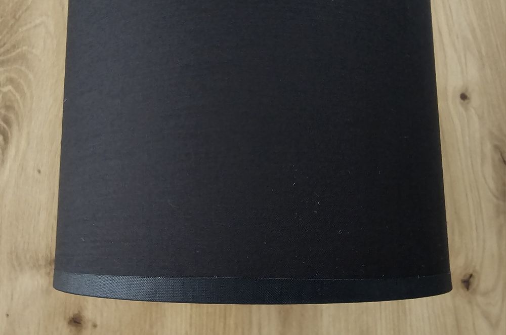 Klosz abażur lampy czarno-złoty 18cm walec tuba