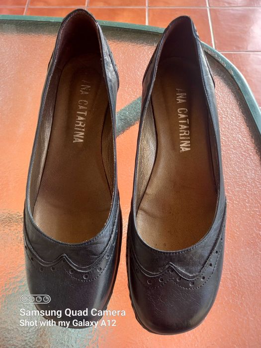 Sapatos de pele pretos, 41