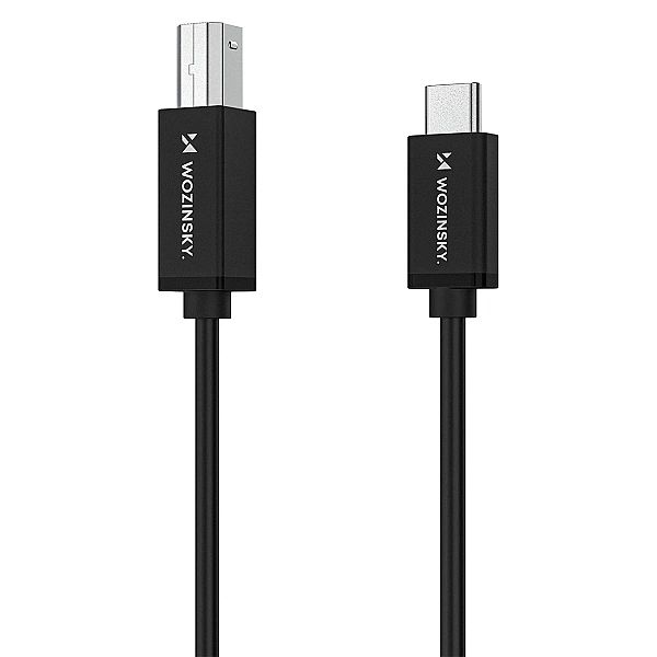 Kabel Wozinsky WKDDY2S USB-B - USB-C 2m - czarny
