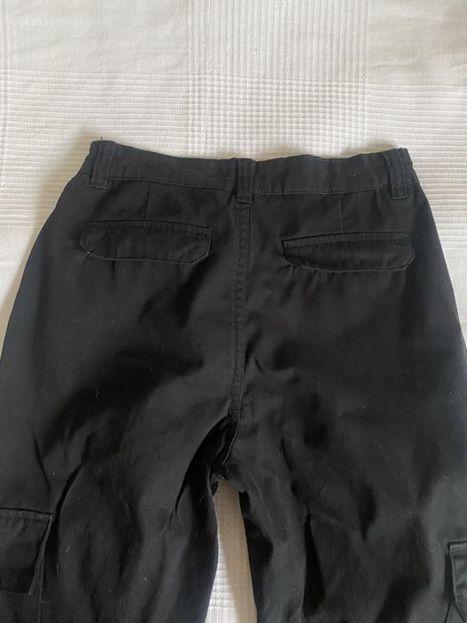 Czarne szerokie spodnie z kieszeniami House