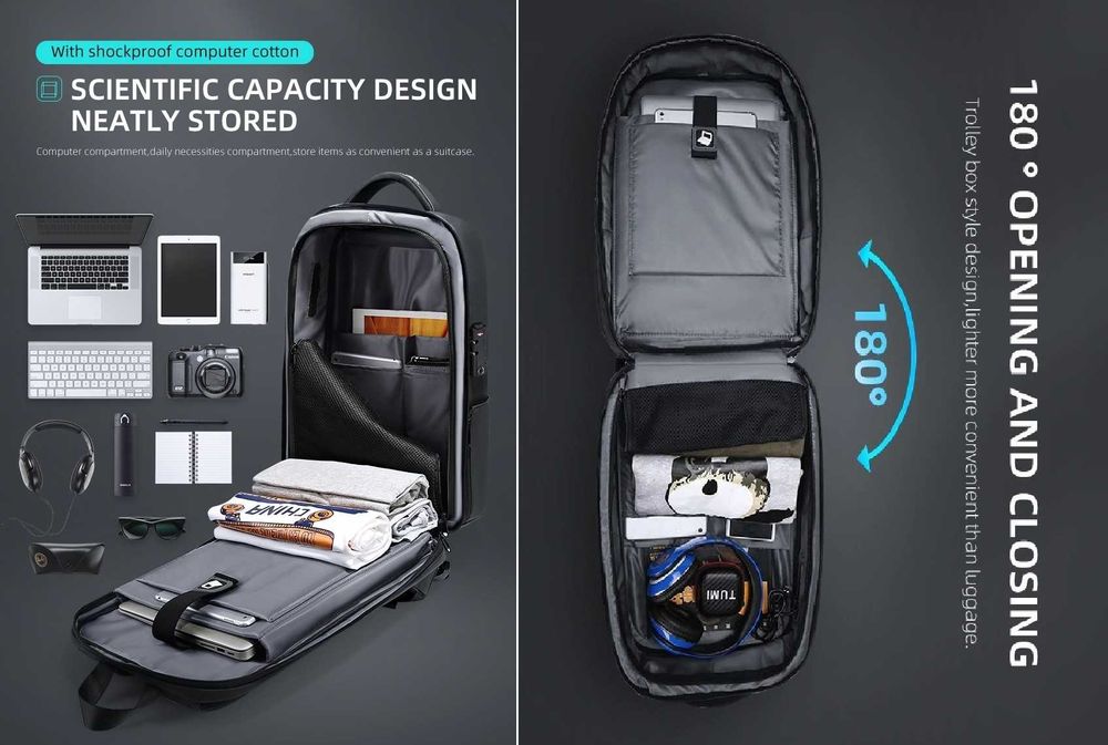 Багатофункціональний рюкзак для ноутбука 15.6" \ 17.3" (панцерний USB ...