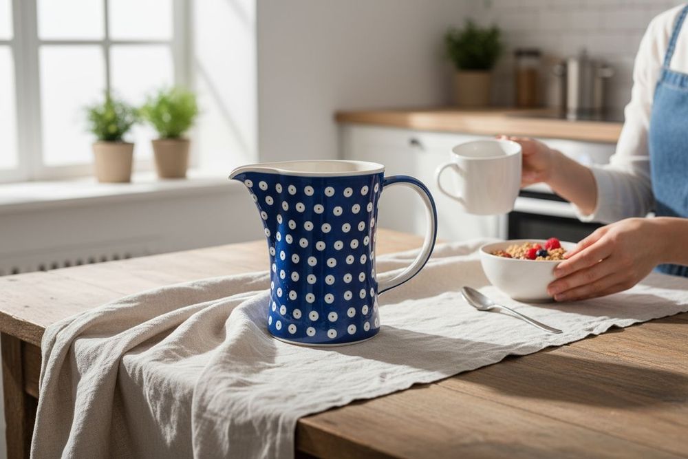 Dzbanek poj.0,9L.Gat 1.Ceramika Bolesławiecka