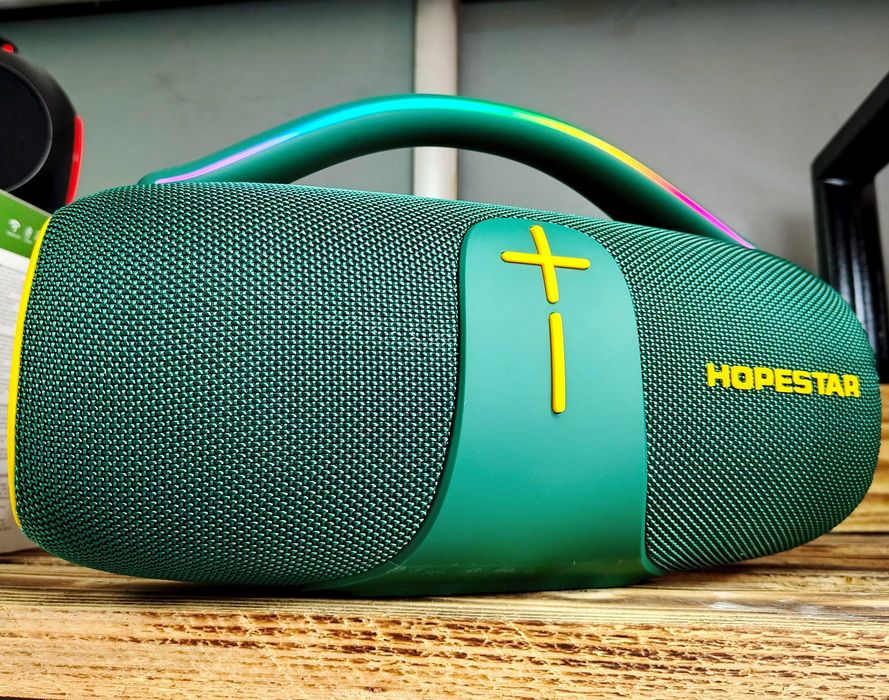 Потужна портативна Bluetooth колонка Hopestar H85 70 Вт бездротова акустика блютуз бумбокс з підсвічуванням IPX6 TWS