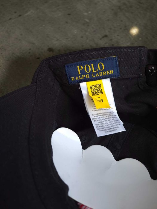 Ralph Lauren Bawełna One Size czarna czapka z daszkiem