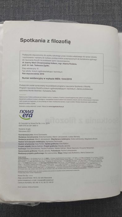 Spotkanie z filozofią zakres podstawowy