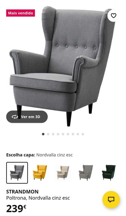 Poltrona Ikea Cinzenta