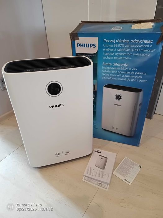 Oczyszczacz nawilżacz powietrza 250 m3 500 ml/h Philips AC2729 GW