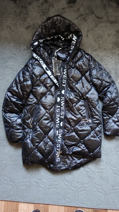 Nowa czarna kurtka zimowa s 36
