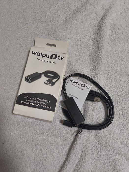 Adapter Ethernet USB-C do waipu.tv Stick – nowy