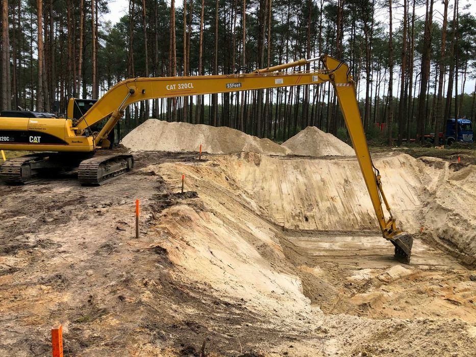 Wynajem sprzętu budowlanego - koparki, walec