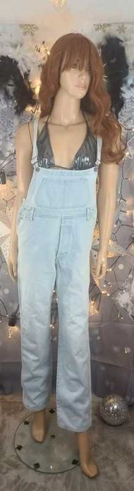 Ogrodniczki damskie jeansowe jasnoniebieskie, rozmiar 40