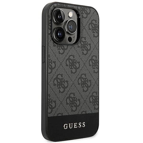 Etui Guess 4G Stripe Collection na iPhone 14 Pro Max - szare