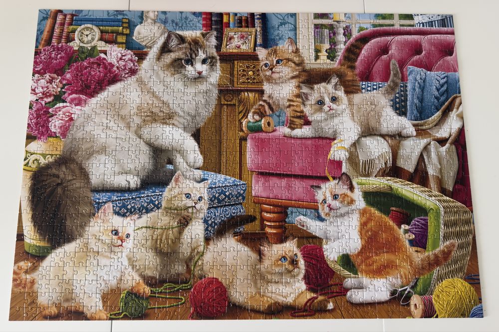 Пазли з котами на 1000 деталей