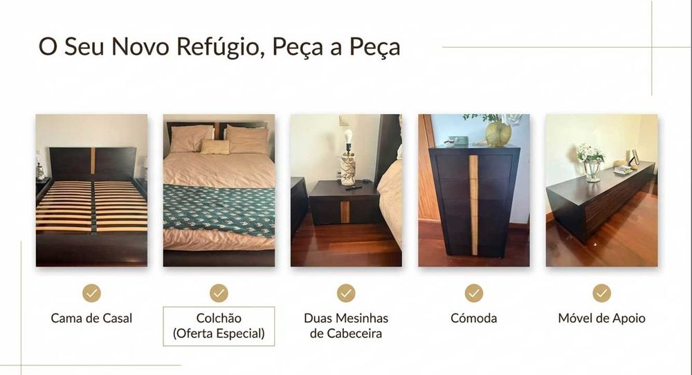 Movel de Quarto de Casal com colchao