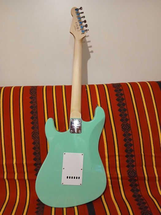 Gitara elektryczna Gear4Music, stratocaster, turkusowa + pokrowiec