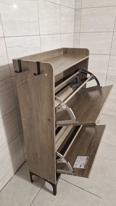 Szafka na buty z 2 klapowymi szufladami 60×24×100 cm