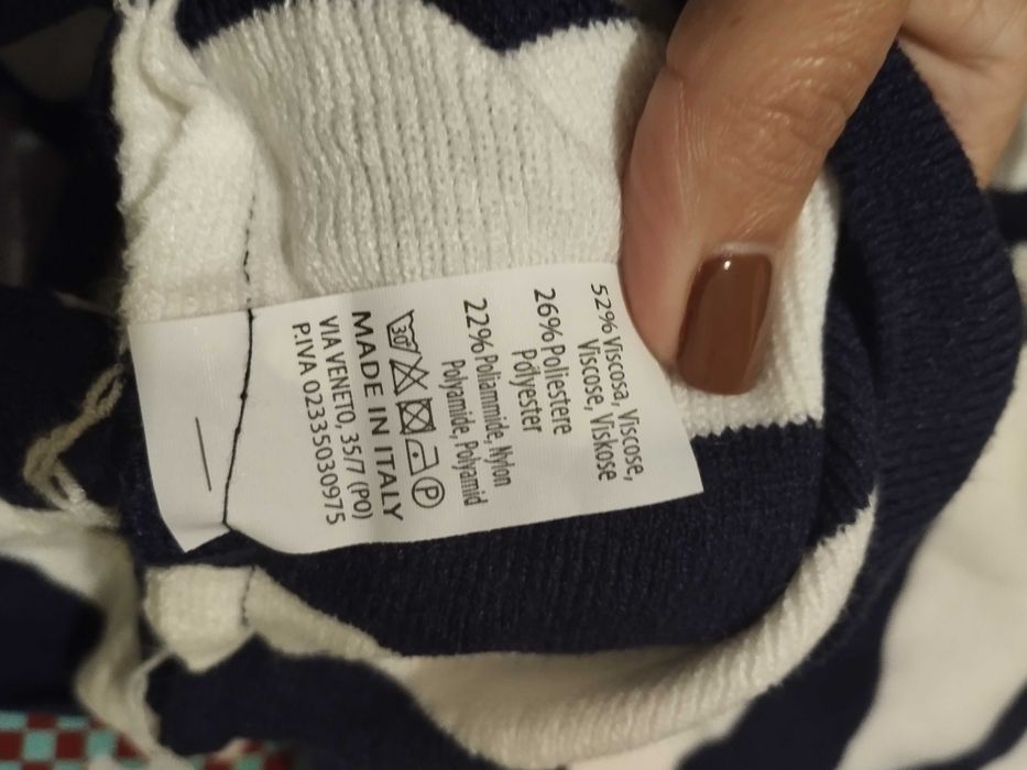 Vestido de malha estilo marinheiro novo