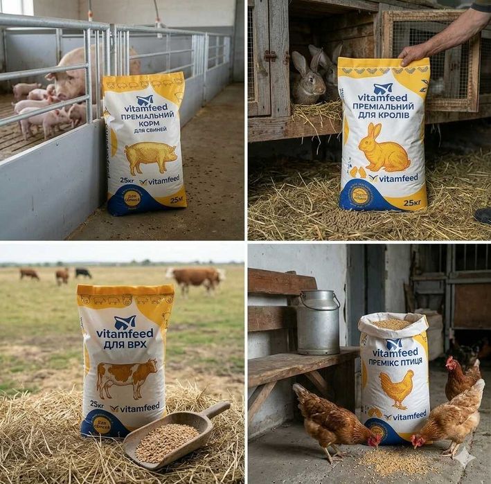 Корм та Премікс щоб Ваші поросята та птиця росли як на дріжджах!