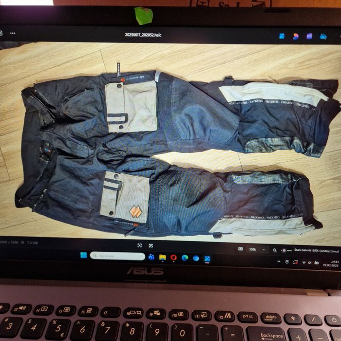 4xl męski kombinezon stroj na motor motocyklowy tekstylny suzuki