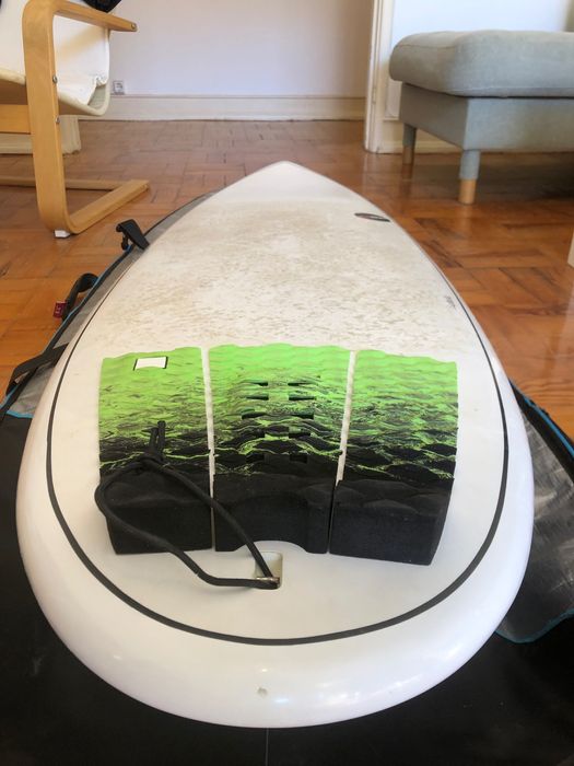Surfboard NSP Hybrid Element White 6'4 + Boardbag + Leash