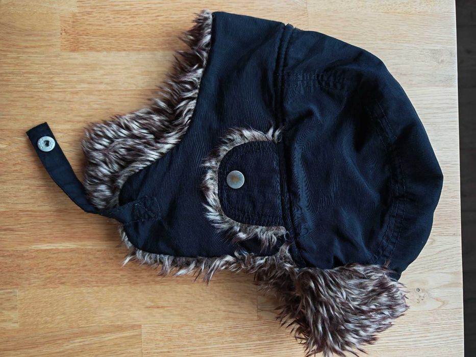 H&M Czapka Uszatka Futerko 146 /152