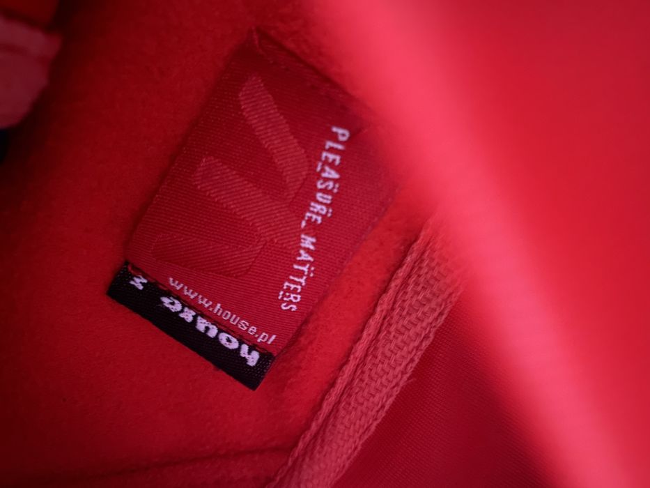 Czerwona śliska rozpinana bluza damska M House oldschool