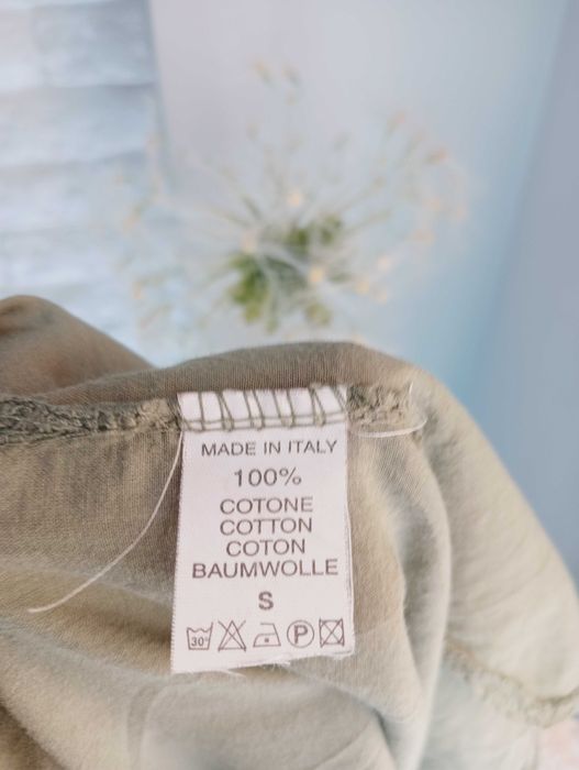 Bawełniana koszula damska khaki rozmiar S/10/38 Made in Italy