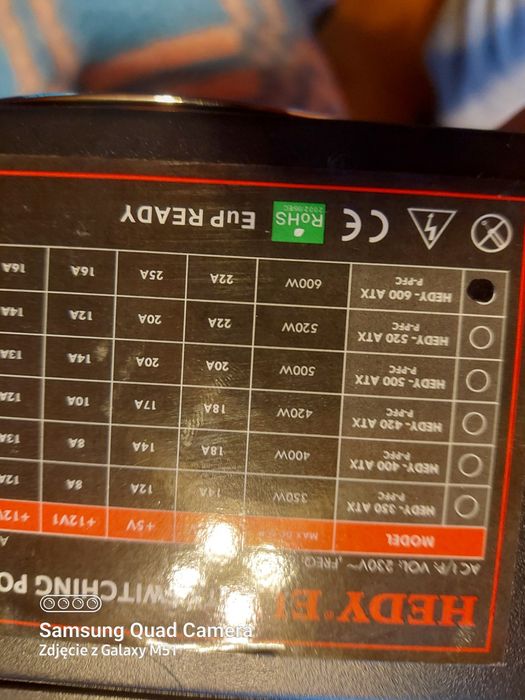 Zasilacz komputerowy Hedy 600 W