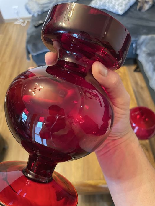 wazon/świecznik.  Huta Szkła Gospodarczego "Sudety"