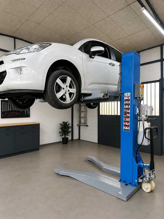 Mobilny podnośnik jednokolumnowy UB-2.8HB 2,8T 230V – bardzo dobry stan