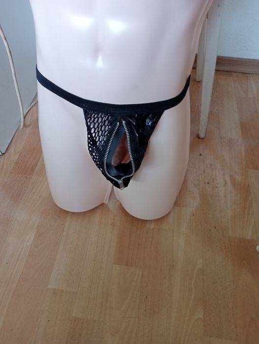 Stringi męskie siatka+ala LaTeX na zamek