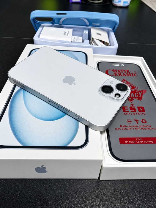iPhone 15 Blue 128GB Bat.100%