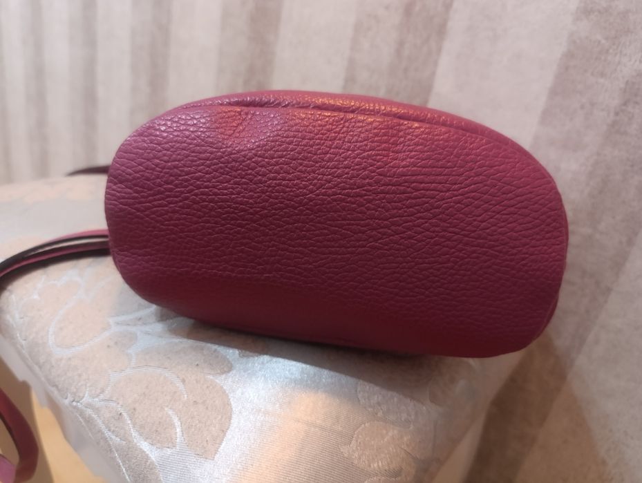 Torebka Ryłko skóra naturalna skórzana złoty łańcuszek łańcuch