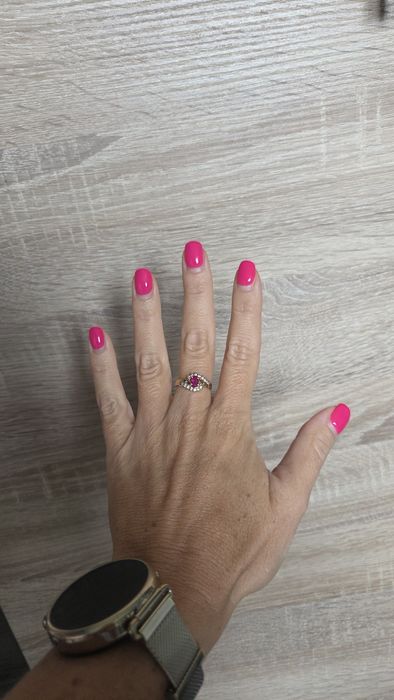 Pierścionek złoty 14k 585 3.68gr rubin  0.4ct